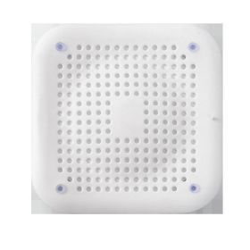 Square Hair Drain Cover for Filter Shower; Drain Protection Flat Strainer Stopper with 4 Suction Cups; Sink Drain for Bathroom (Color: White)